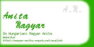 anita magyar business card